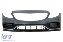 BodyKit C63 Edition 1 Look für Mercedes C W205 Limo 14-20 Stoßstange Endrohre-image-6087368