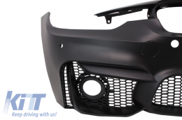 Bodykit für BMW 3er F30 2011-2019 EVO II M3 CS Look Auspuff Tipps Quad M-Power Schwarz-image-6024411