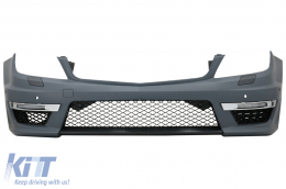 Bodykit für Mercedes C-Klasse C204 Coupe 2011-2015 C63 Design Stoßstange Seitenschweller-image-6086899