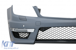 Bodykit für Mercedes C-Klasse C204 Coupe 2011-2015 C63 Design Stoßstange Seitenschweller-image-6086900