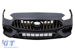 Bodykit für Mercedes C W205 Umbau W206 C63 Design Stoßstange Scheinwerfer Kühlergrill-image-6106315