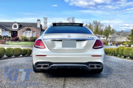 BodyKit für Mercedes E W213 16-19 E63 Look Kühlergrill Endrohre Chrom Stoßstange-image-6054600