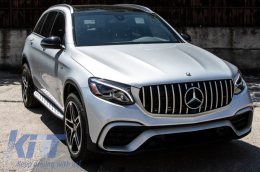 Bodykit für Mercedes GLC SUV X253 15-07.19 Stoßfänger Endrohre GLC63 Look-image-6038972