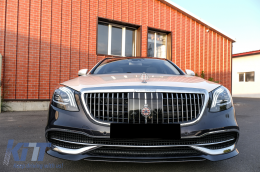 Bodykit für Mercedes S-Klasse W222 Facelift 13+ Stoßfänger Endrohre M Look-image-6074586