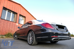 Bodykit für Mercedes S-Klasse W222 Facelift 13+ Stoßfänger Endrohre M Look-image-6074591