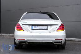 Bodykit für Mercedes S-Klasse W222 Facelift 13+ Stoßfänger Endrohre M Look-image-6082417