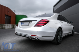 Bodykit für Mercedes S-Klasse W222 Facelift 13+ Stoßfänger Endrohre M Look-image-6082419