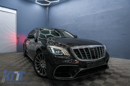 Bodykit für Mercedes S-Klasse W222 Facelift 13-08.20 Stoßstange Auspuff S63 Look Endrohre-image-6090163