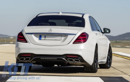 Bodykit für Mercedes S-Klasse W222 Facelift 13-17 S63 Look Gitter Mattschwarz--image-6034009