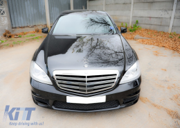 BodyKit für Mercedes S W221 05-13 LWB Seitenschweller Endrohe S63 S65 Look-image-5999338