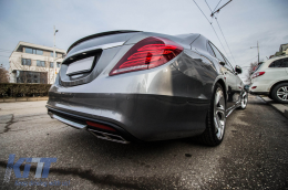 Bodykit für Mercedes S W222 13-06.17 Chrom Schalldämpfer Tipps S65 Look-image-6090946