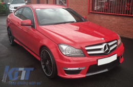 Bodykit für Mercedes W204 07-15 Facelift C63 Look Stoßstange LED Scheinwerfer-image-6010307