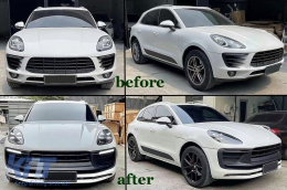 Bodykit für Porsche Macan 95B 2014-2023 Upgrade auf GTS-Design Stoßstange Leuchten-image-6109034