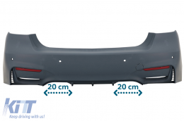 Bodykit Gitter Doppelt Streifen für BMW 3 F30 11-19 M3 CS Look Ohne Nebelscheinwerfer-image-6077560