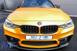 Bodykit Gitter Doppelt Streifen für BMW 3 F30 11-19 M3 CS Look Ohne Nebelscheinwerfer-image-6077582