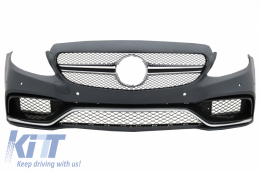 Bodykit mit Full LED Scheinwerfer für Mercedes C W205 Limousine 2014-2018 C63 Design-image-6046681