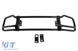 BullBar acciaio Inox per Mercedes G Facelift W463 W464 G63 18+ nero lucido-image-6097322