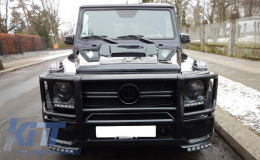 Bullbar per Mercedes Classe G W463 1989-2018 Nero solo per G63 G65 Paraurti-image-6021656