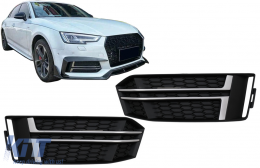 Bumper Lower Grille Covers Side Grilles suitable for Audi A4 B9 Sedan Avant (2016-2018) S-Line-image-6092935