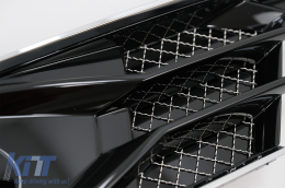 Bumper Lower Side Grilles Covers suitable for AUDI A6 C7 4G Facelift (2015-2018) Black Edition-image-6071368