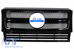 Calandre avant pour Mercedes Classe G W463 90-12 G65 G63 Grille Design Noir-image-6046083