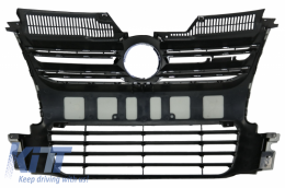 Calandre avant pour VW Golf 5 V 2003-2009 Grille centrale R32 Design Noir--image-6028643