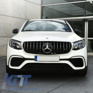 Calandre centrale pour Mercedes GLC X253 C253 15-18 AMG GT-R Panamericana Look--image-6042820