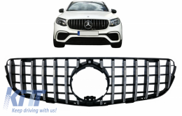 Calandre centrale pour Mercedes GLC X253 C253 15-18 AMG GT-R Panamericana Look--image-6042960