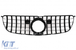 Calandre Grille pour Mercedes GLS X166 Facelift 2016-2018 GTR Design Noir-image-6091413