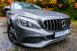 Calandre pour MERCEDES C W205 S205 14+ AMG GT-R Panamericana Look Sans Caméra-image-6074135