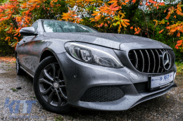 Calandre pour MERCEDES C W205 S205 14+ AMG GT-R Panamericana Look Sans Caméra-image-6074138