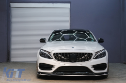 Calandre pour Mercedes C W205 S205 C205 14+ AMG GT-R Panamericana Sans Caméra--image-6104613