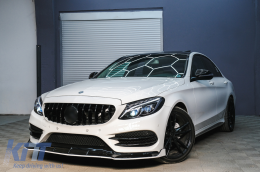 Calandre pour Mercedes C W205 S205 C205 14+ AMG GT-R Panamericana Sans Caméra--image-6104614