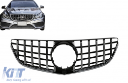 Calandre pour Mercedes C207 W207 A207 Facelift 13-17 Coupe Cabrio Look GTR Noir-image-6090380