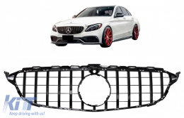 Calandre pour Mercedes Classe C W205 S205 C205 14-18 GT-R Panamericana Design-image-6099946