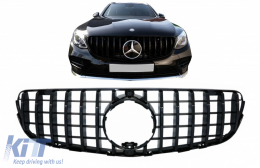 Calandre pour Mercedes GLC X253 C253 15-18 AMG GT R Panamericana Look Tout Noir-image-6076950