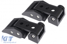 Capucha capturas Lock Kit para Jeep Wrangler JK JL 2007-2018 Acabado negro satinado-image-6081515