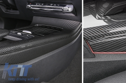 Car Center Console Panel Side Decorative Trim Cover Suitable for Mercedes A-Class W177 V177 (2018-Up) Carbon-image-6063126