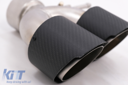 Carbon Fiber Exhaust Muffler Tips suitable for Land Rover Range Rover and SUVs Matte Finish Look Inlet 8 cm-image-6054197