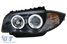 
CCFL Angel Eyes első lámpa BMW 1 E87 E81 E82 E88 (2004-2011) modellekhez, fekete-image-6082385