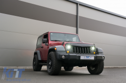 Central Front Grille suitable for JEEP Wrangler / Rubicon JK (2007-2017) Angry Bird Design Matte Black-image-6072963