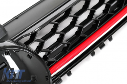 Central Front Grille suitable for VW Golf 7 VII 5G (2013-2017) Red Stripe GTI Design-image-6084295