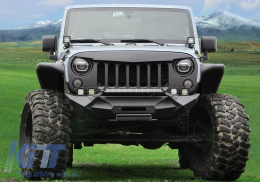 Central Front Grille with HID Bi-Xenon Headlights suitable for JEEP Wrangler Rubicon JK (2007-2017) Angry Bird Design-image-6025835