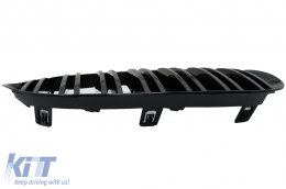 Central Front Kidney Grille suitable for BMW 6 Series E63 E64 LCI Pre-LCI (2004-2010) M Design Double Stripe Piano Black-image-6079060