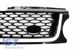 Central Grille and Side Vents Assembly suitable for Land Range Rover Sport L320 Facelift (2009-2013) Autobiography Look All Black Edition-image-6006755