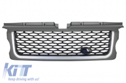 Central Grille and Side Vents Assembly suitable for Land Range Rover Sport L320 (2005-2008) Autobiography Look Platinum Black Edition-image-6020575