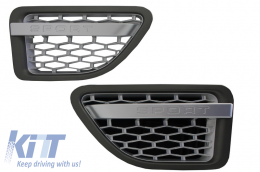 Central Grille and Side Vents Assembly suitable for Land Range Rover Sport L320 (2005-2008) Autobiography Look Silver Edition-image-6020594