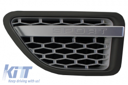 Central Grille and Side Vents Assembly suitable for Land Range Rover Sport L320 (2005-2008) Autobiography Look Silver Edition-image-6020596