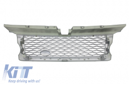 Central Grille and Side Vents Assembly suitable for Land Range Rover Sport L320 (2005-2008) Autobiography Look Silver Edition-image-6020597