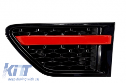 Central Grille and Side Vents Assembly suitable for Land Range Rover Sport L320 Facelift (2010-2013) Autobiography Look Black Red Edition-image-6006751